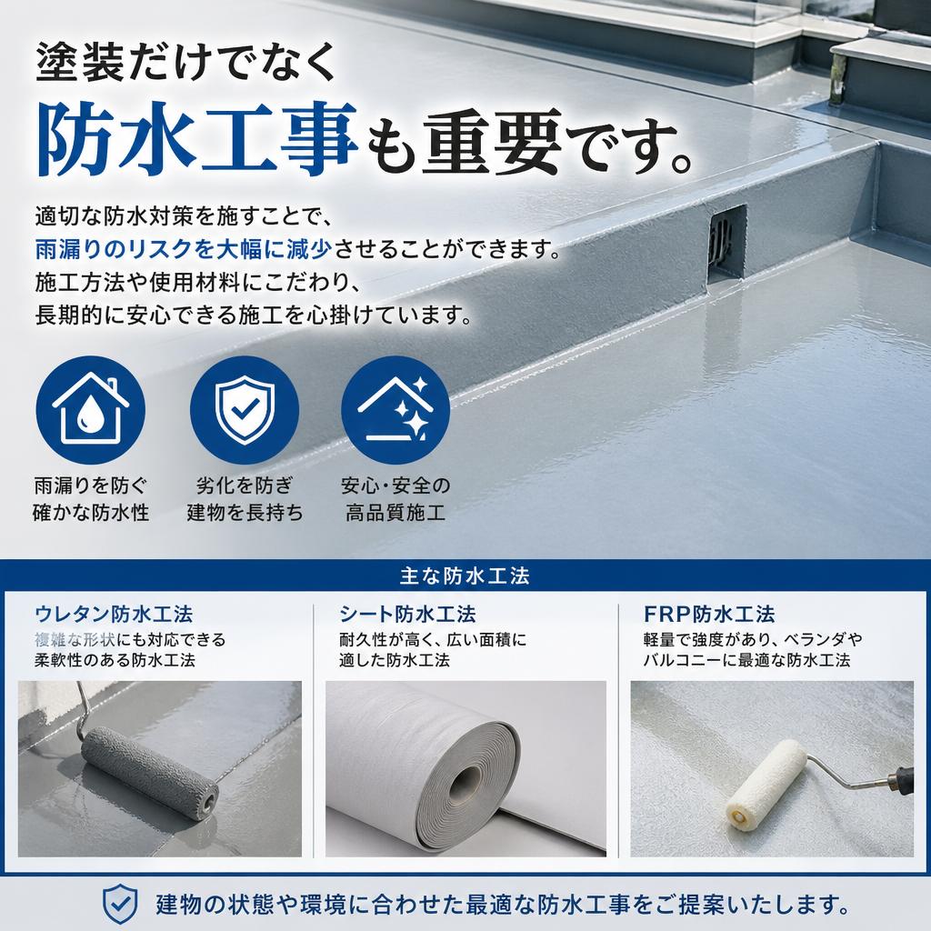防水工事と雨漏り対策の重要性