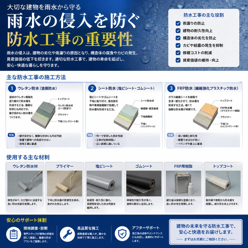 3. 防水工事で住まいを守る