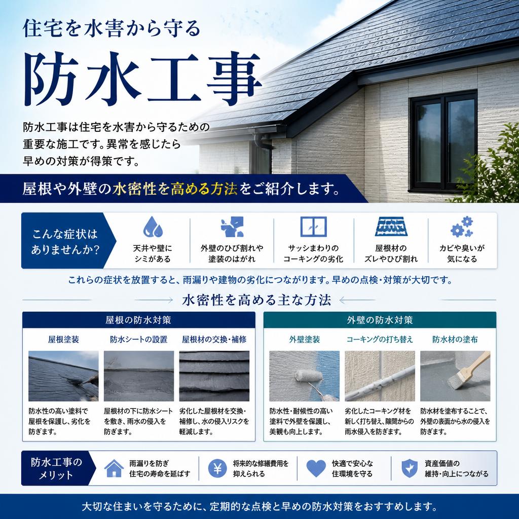 雨漏りを防ぐための防水工事