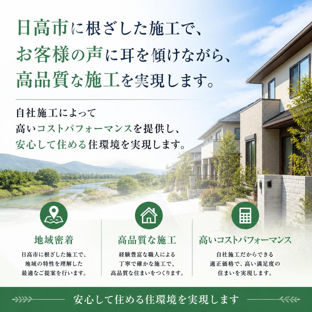 地域密着型の安心施工