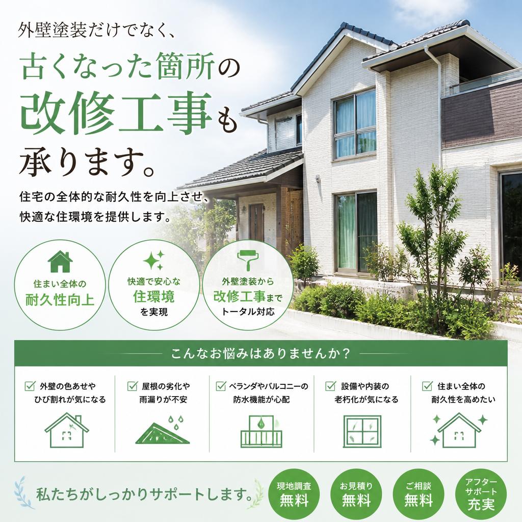 改修工事で安心の住環境を