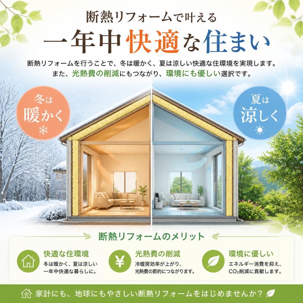 断熱リフォームでエコな住まいへ