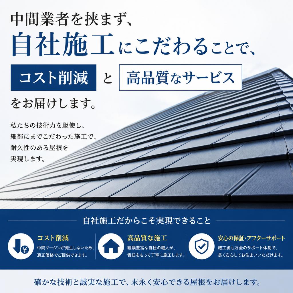 2. 自社施工で高品質な屋根リフォーム
