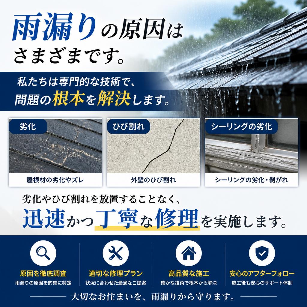 4. 雨漏り修理の専門的技術