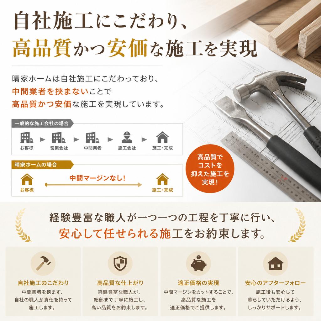 自社施工による高品質施工