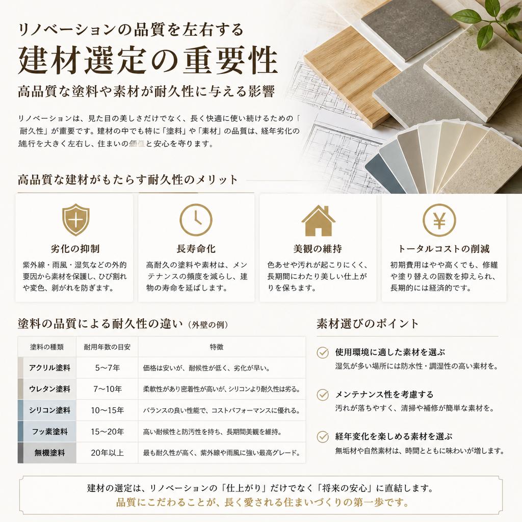 3. 使用する建材の質が重要