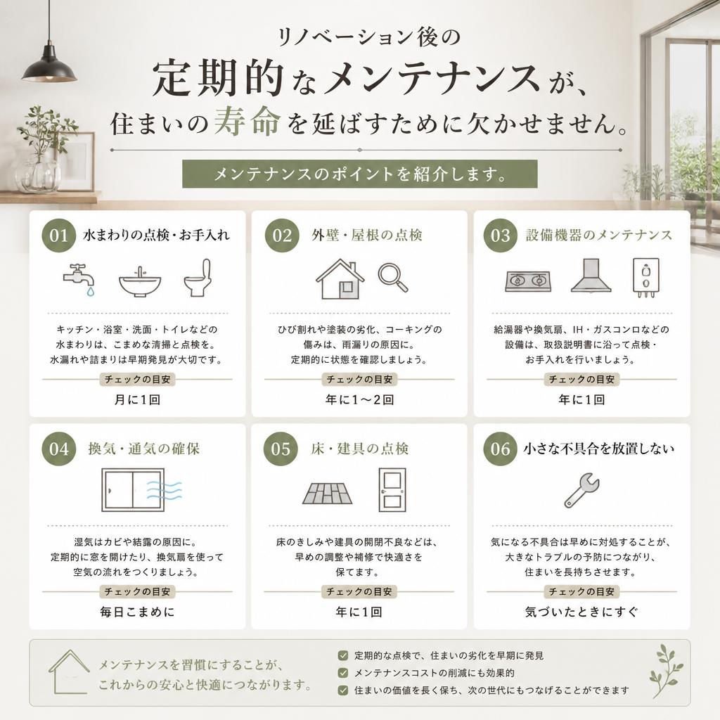 4. リノベーションと合わせて考える定期メンテナンス