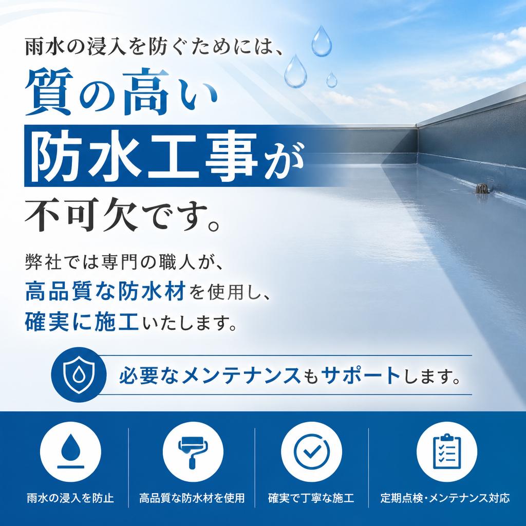 高品質な防水工事で安心な住まいを