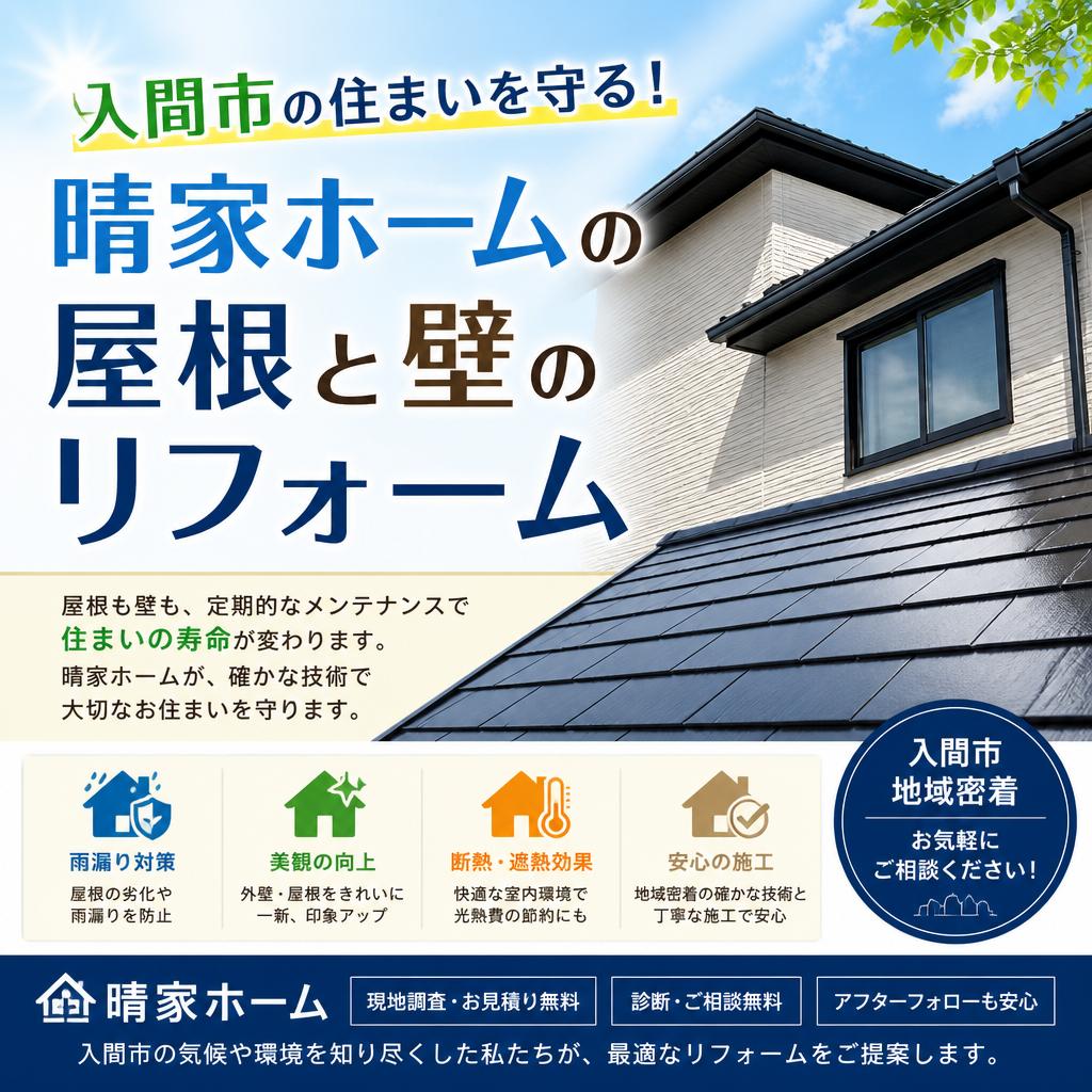 入間市の住まいを守る！晴家ホームの屋根と壁のリフォーム