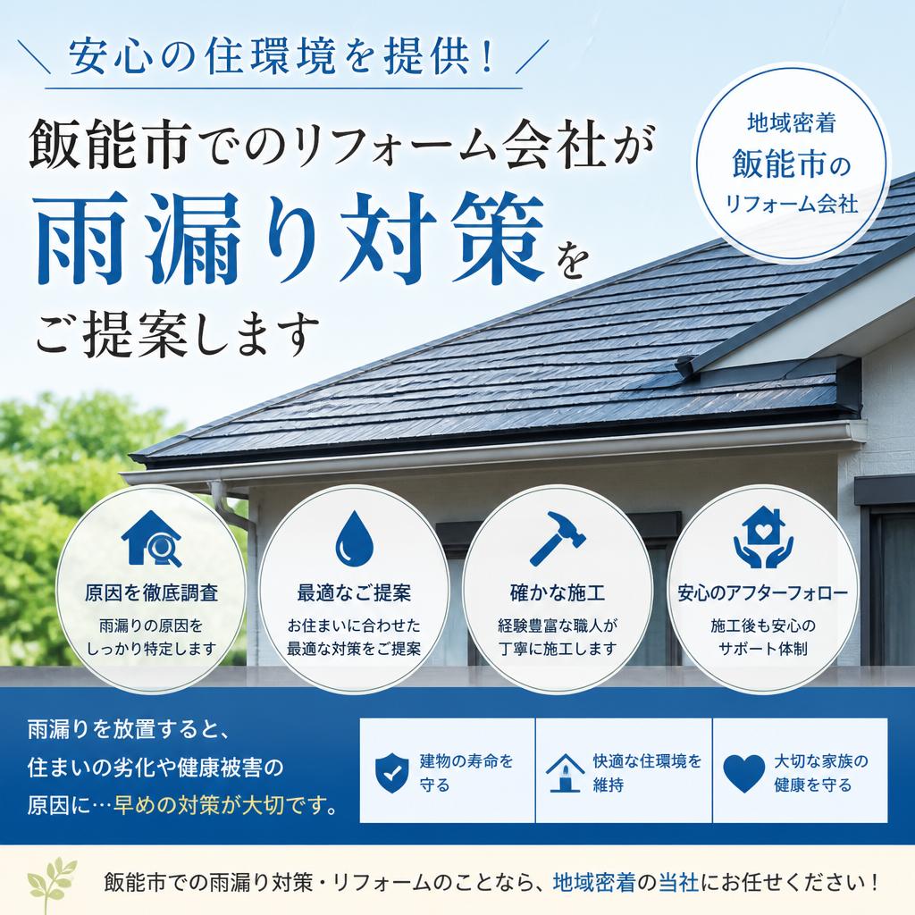 安心の住環境を提供！飯能市でのリフォーム会社が提案する雨漏り対策