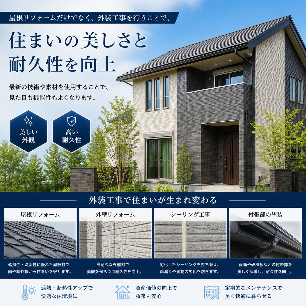 外装工事で家全体の美しさを向上！