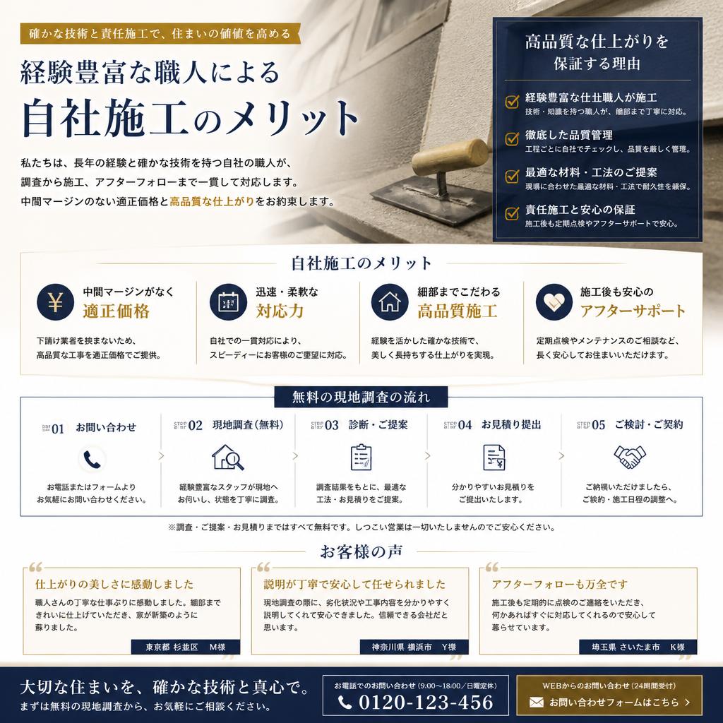 晴家ホームの安心施工