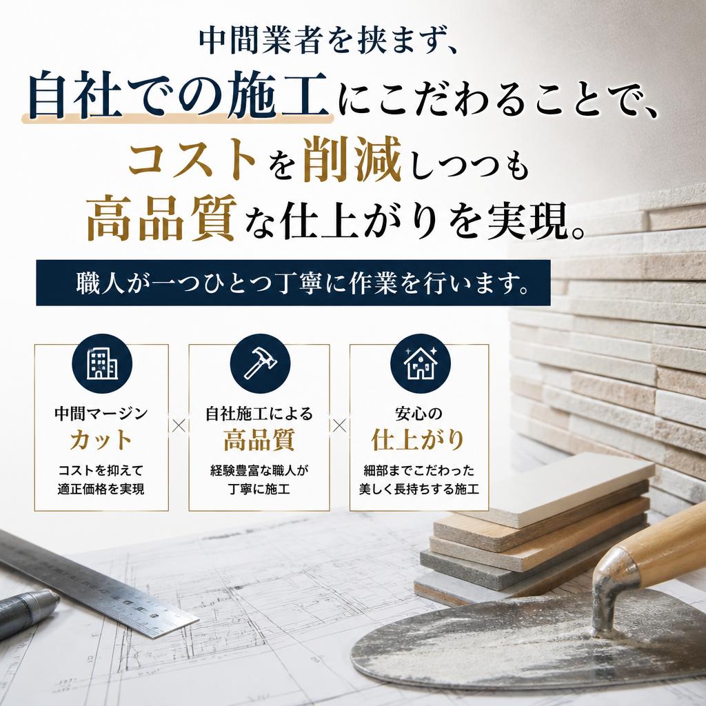 安心の自社施工