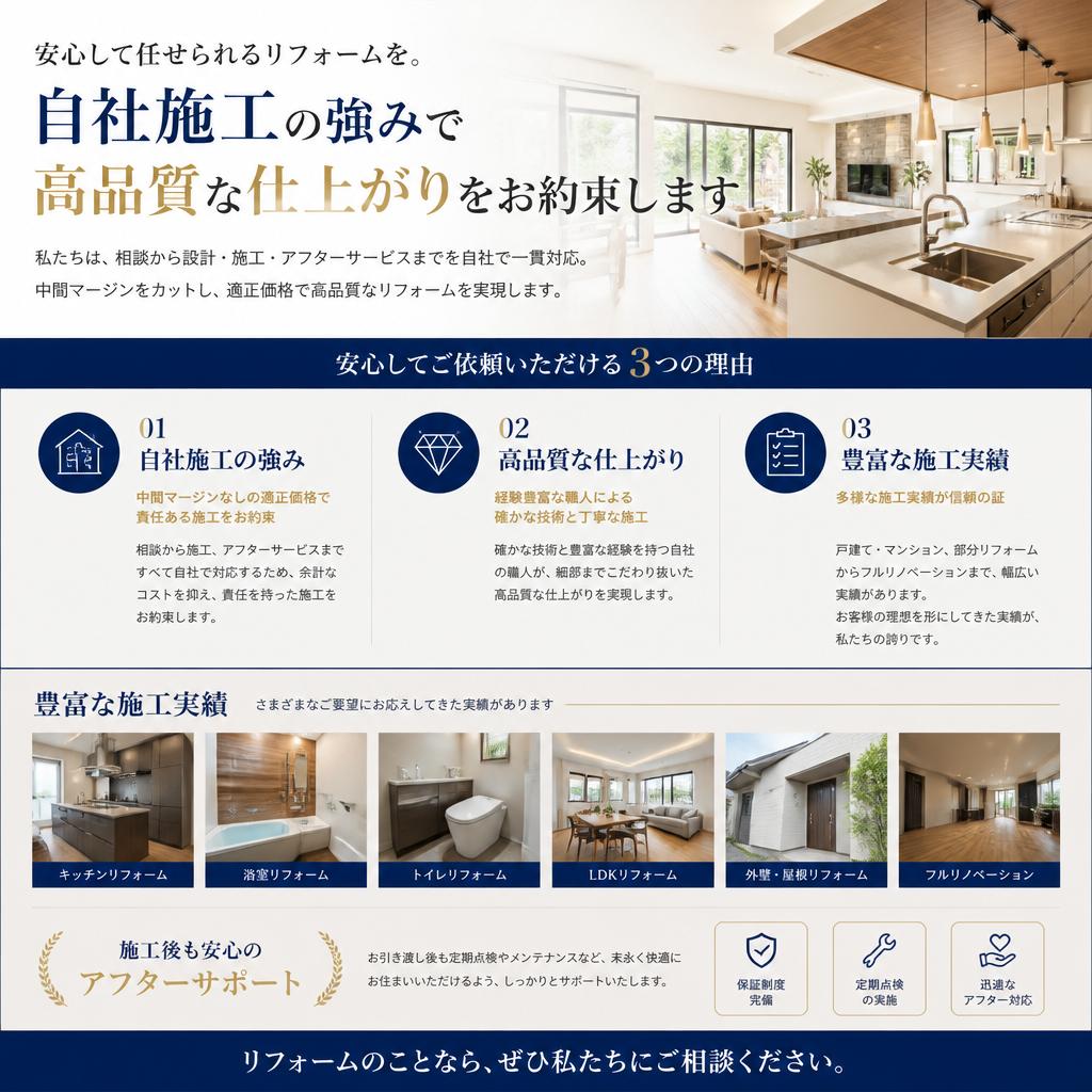 2. 晴家ホームの安心リフォームサービス