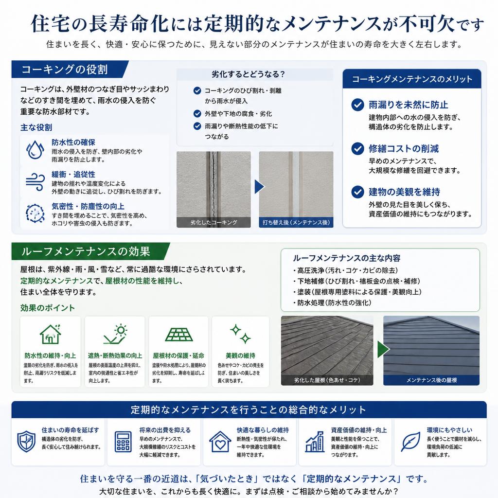 メンテナンスは長持ちの秘訣