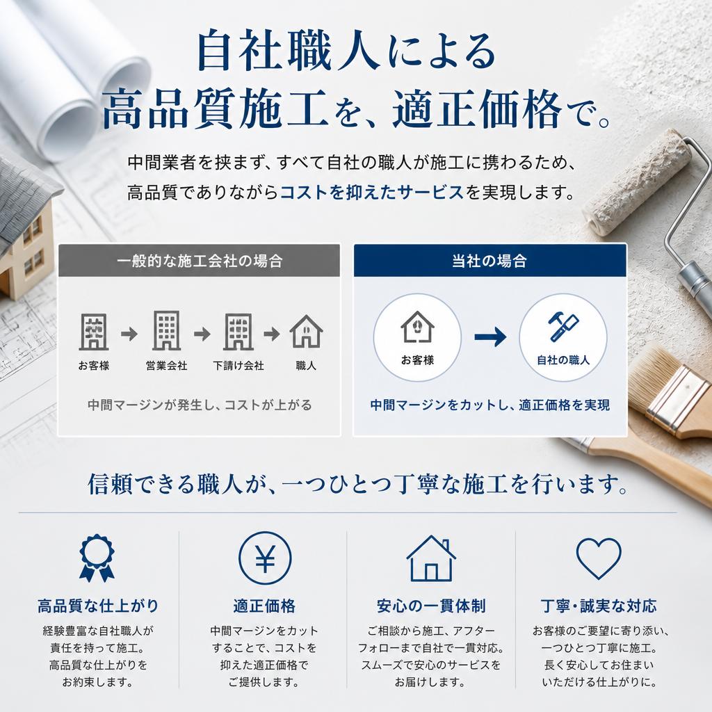 自社施工のメリット